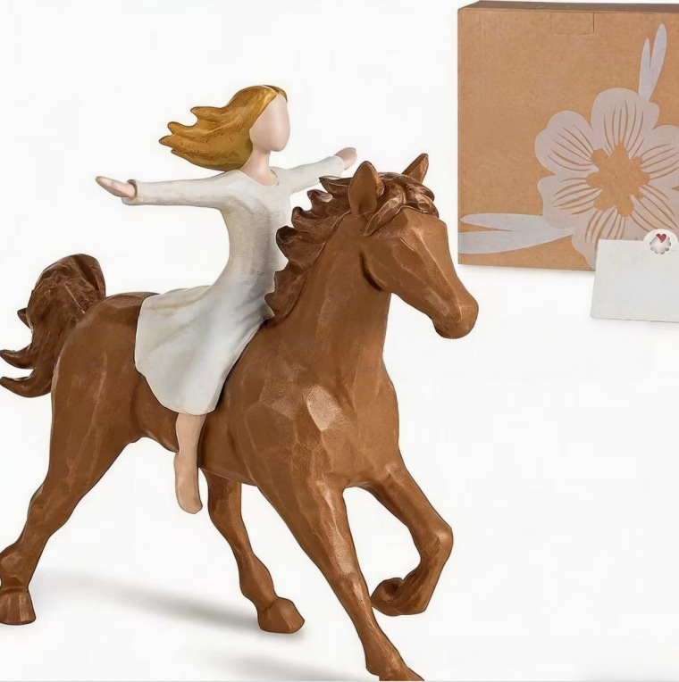 Home Office Room Inspiration - Statuetta in Resina Stile Intaglio su