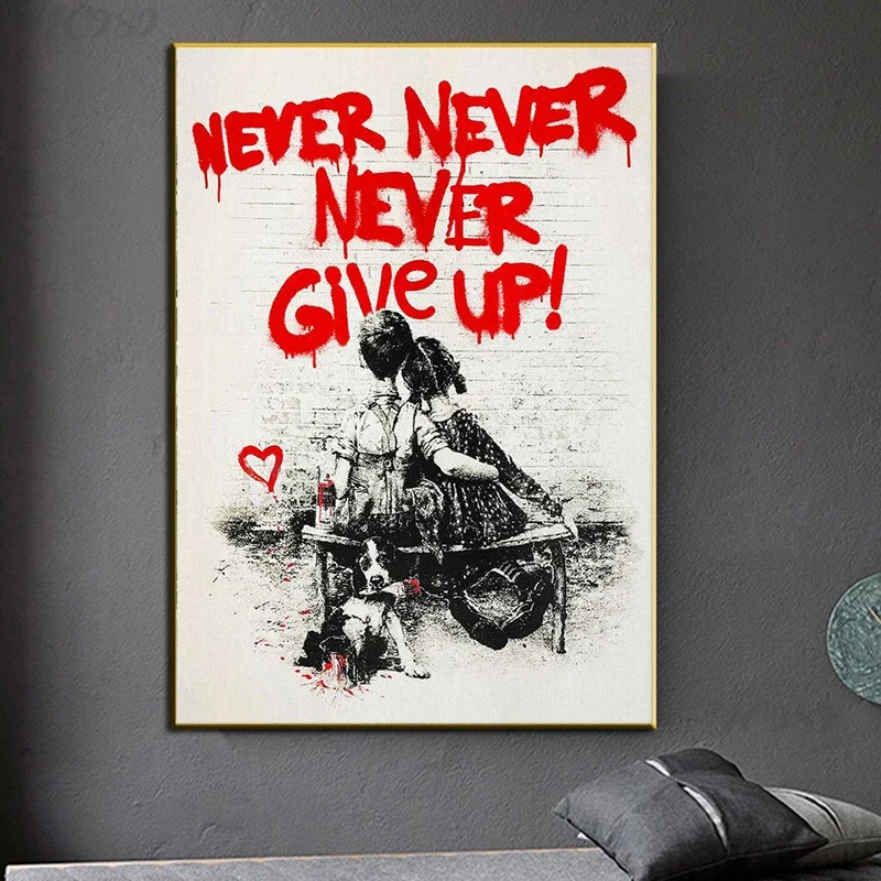 Banksy Graffiti Wall Art, Neve - Home Office Room Inspiration recensione e prezzo