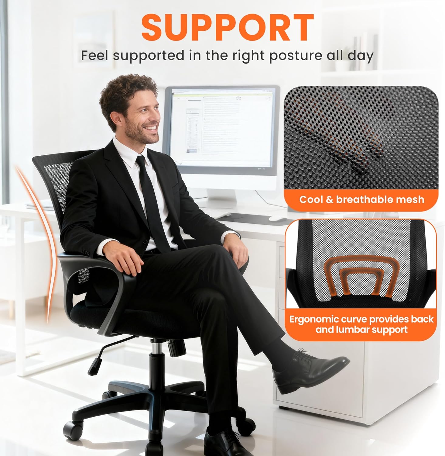 Sedia da Ufficio Ergonomica in - Ergonomic Office Chair recensione e prezzo